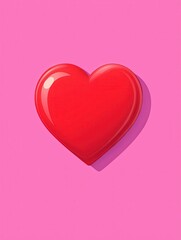 Heart emoji floating near a comment bubble, flat design, long shot, symbolizing positive interaction.