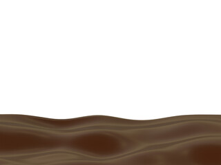 波打つチョコクリームのフレーム背景