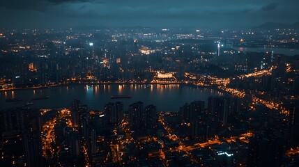 Fototapeta premium Night City Lights