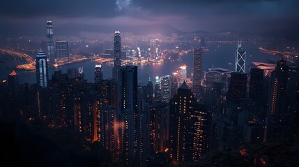 Hong Kong Skyline at Dusk