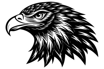 eagle head silhouette vector art