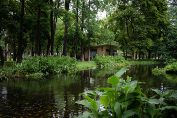 Obraz premium gazebo on the lake