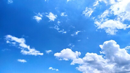 Blue sky with white clouds