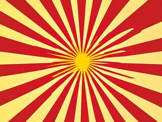Obraz premium red and yellow sunburst retro background