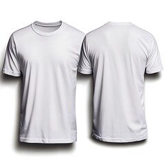 Fototapeta premium Blank White T Shirt Mockup, Front and Back View