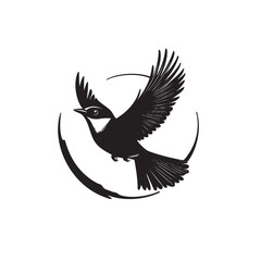 Simple birds flying illustration vector