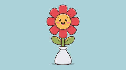 Fototapeta premium Cute flower element vector cartoon 