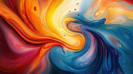 Liquid abstracts swirling in vibrant motion