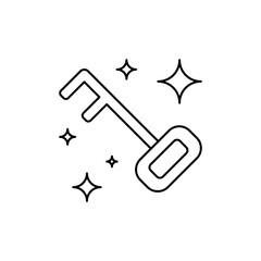 Security key icon, padlock key, Security icon