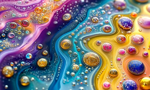 Close-Up of Water Bubbles in Liquid