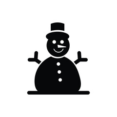 Snowman icon logo design template isolated illustration