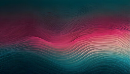 Layered abstract waves in teal and magenta gradient