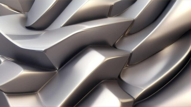 metallic matte finish, giving the polygons a soft, non-reflective surface. The waves flow smoothly in gentle curves