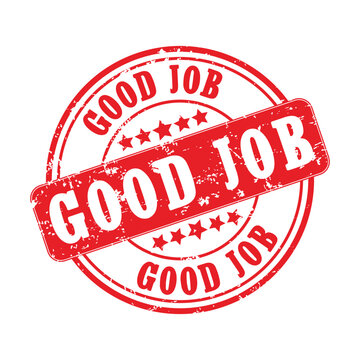 Good job rubber ink stamp vector isolated in a white background