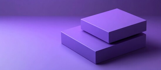 Fototapeta premium Purple Geometric Shapes on a Purple Background
