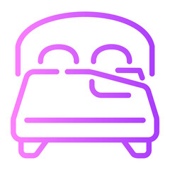 bedroom Line Gradient Icon