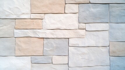 A wall made of white and gray bricks