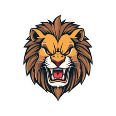 Obraz premium aggressive lion head mascot vector illustration