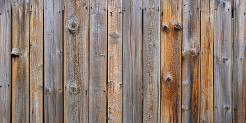 Naklejka premium Wood panel fence texture pattern grain, wooden background graphic resource, timbre rough woody brown rustic backdrop