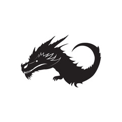 Dragon Snake Logo Design Vector Illustration