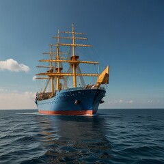 Fototapeta premium Ship on the sea- cargo ship