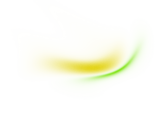 Modern abstract glowing wave transparent background. Dynamic green yellow flowing gradient shape design element