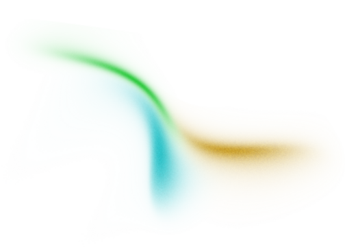 Modern abstract glowing wave transparent background. Dynamic green blue flowing wave lines design element