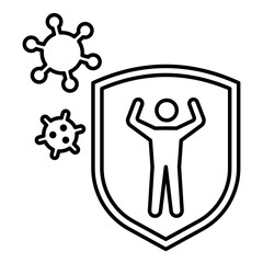 Immune Body Icon, Medical Health