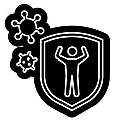 Immune Body Icon, Medical Health