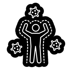 Immune Body Icon, Medical Health