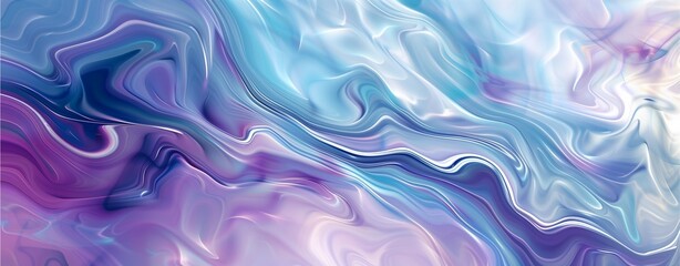 Obraz premium Abstract blue silk texture with flowing waves, perfect for digital wallpaper design