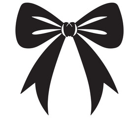 Bow and ribbon, Bow silhouette, Ribbon vector 