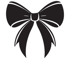 Bow and ribbon, Bow silhouette, Ribbon vector 