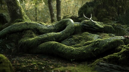 Enchanted Forest Snake: A Lush and Serene Landscape