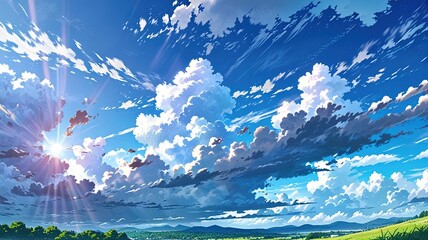 Fototapeta premium blue sky with clouds