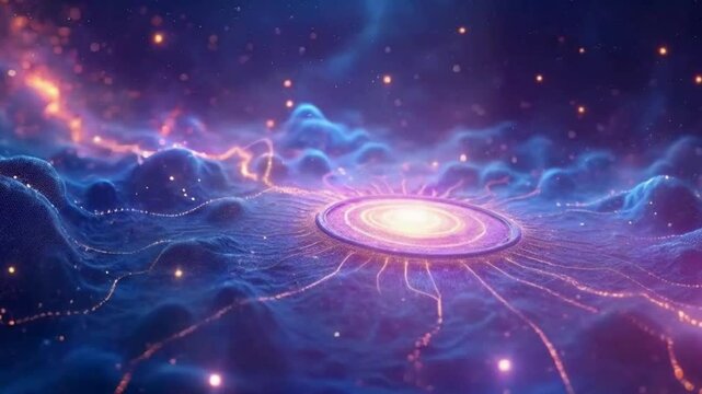 Future technology animation, AI deep learning computer machine. Technology, Internet and network concept.