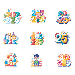 Obraz premium Happy New Year vector illustration