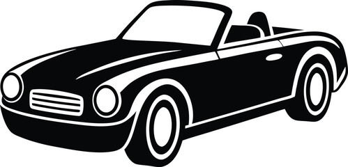 Convertible Sports silhouette Car icon vector symbol graphic vehicle automobile illustration on a white background