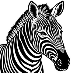 zebra vector black silhouette tattoo for t shirt design 