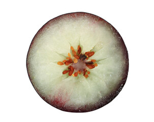 half cut of blueberry isolated , png