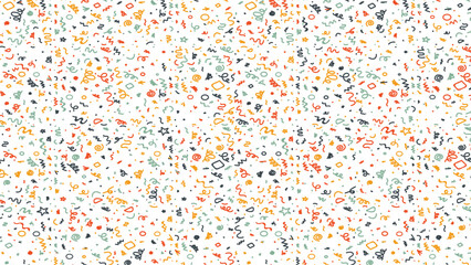 Reapeated geometric vector terrazzo pattern. Fun colorful line doodle seamless pattern. Creative minimalist style art background for children or trendy design with basic shapes.