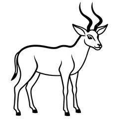 Fierce Antelope Vector Illustration Displaying Anger and Power in Nature
