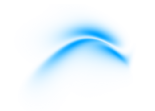 Abstract blue gradient wave on transparent background. Dynamic blue gradient shape design element.