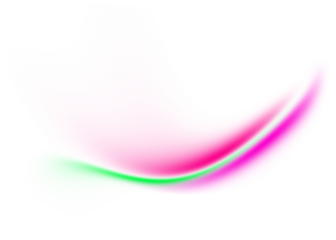 Abstract gradient wave on transparent background. Dynamic gradient pink green glowing shape design element.