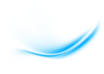Abstract blue gradient wave on transparent background. Dynamic blue gradient shape design element.