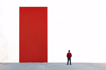 A minimalist poster template designed for recession-related messages, featuring striking text space on a crisp white backdrop for adaptable applications.