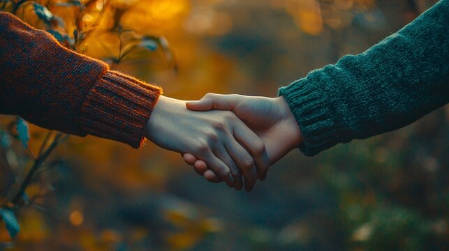 Two hands entwined convey a profound soulmate bond, radiating warmth and unspoken love.