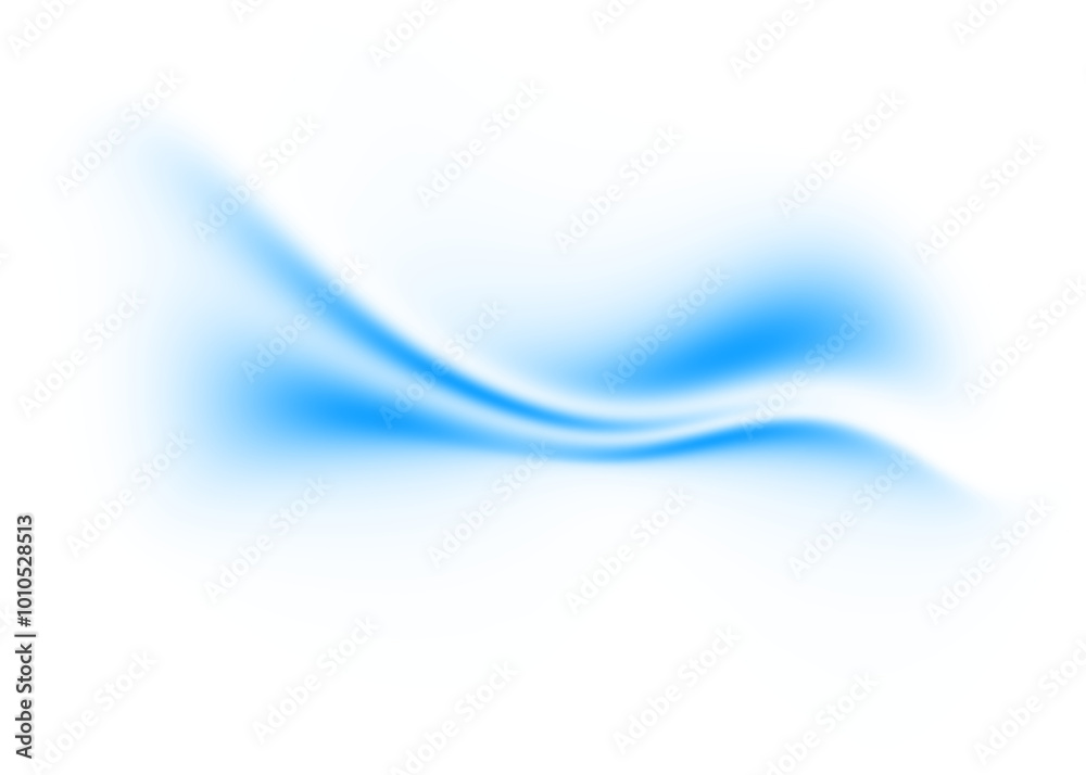Wall mural abstract blue gradient wave transparent background. dynamic blue flowing wave lines design element