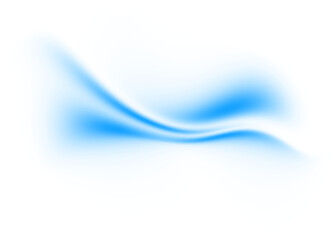 Abstract blue gradient wave transparent background. Dynamic blue flowing wave lines design element