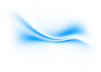 Abstract blue gradient wave transparent background. Dynamic blue flowing wave lines design element